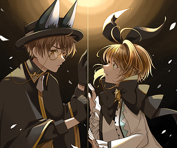Sakura Kinomoto & Syaoran Li, Syaoran Li, Sakura Kinomoto, Anime, Cardcaptor Sakura HD wallpaper