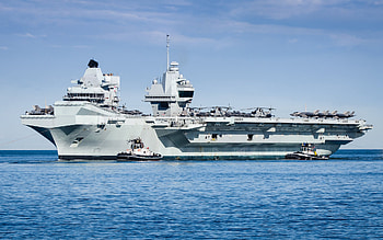 HMS Queen Elizabeth, R08, British nuclear aircraft carrier, Royal Navy, Queen Elizabeth class, Lockheed Martin F-35 Lightning II, warships, F-35B Lightning II, aircraft carrier HD wallpaper