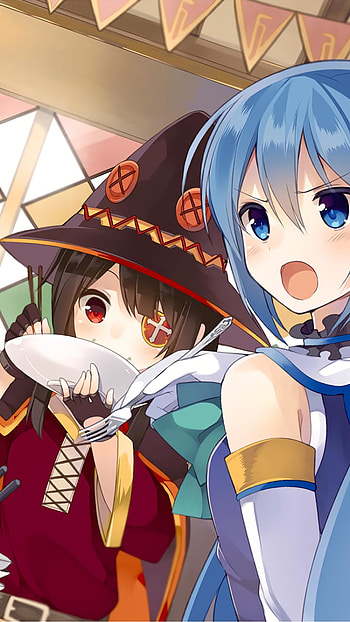 Aqua (KonoSuba), Megumin (KonoSuba), Anime, KonoSuba - God’s blessing on this wonderful world!! HD phone wallpaper