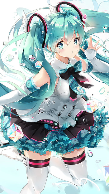 Hatsune Miku Anime Vocaloid — Aqua Melody, Hatsune Miku, Anime, Vocaloid HD phone wallpaper