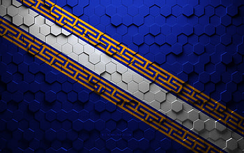 Flag of Champagne, honeycomb art, Champagne hexagons flag, Champagne, 3d hexagons art, Champagne flag HD wallpaper
