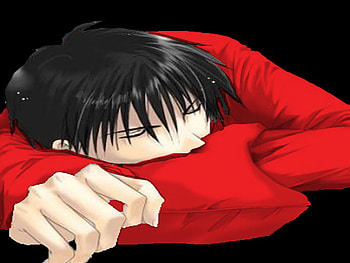 Sleeping anime boy BlackRed, background, anime, blackred, boy, sleeping, hair, clothes HD wallpaper