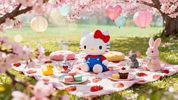 Hello Kitty Spring Picnic —, Hello Kitty HD wallpaper