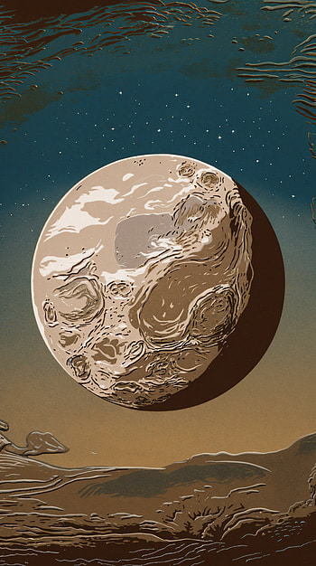 moon, space, Stars, landscape HD phone wallpaper