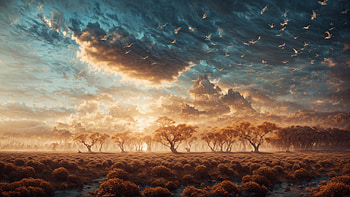 Desert, desert, sky, Stars, cactus, smoke HD wallpaper