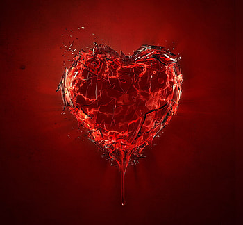 Heard, other, abstract, red HD wallpaper