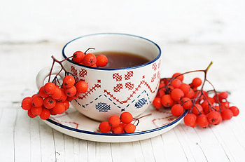 *** tea ***, berries, tea, cup, drink HD wallpaper