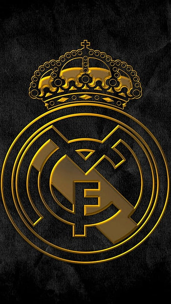 Real Madrid, Logo, Black And Gold HD phone wallpaper