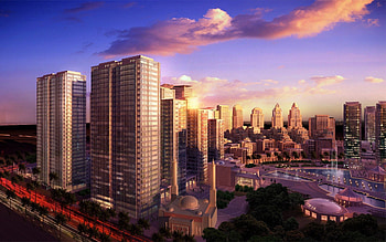 Cities, Fountain, City, Skyscrapers, Project, Model HD wallpaper