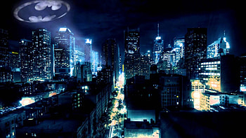 Gotham skyline, Neuron analogy HD wallpaper