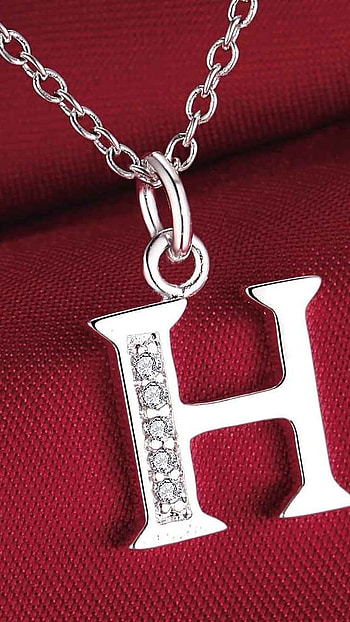 H Name, Red Background HD phone wallpaper