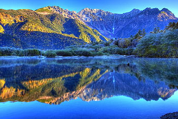 A Beautiful Lake, nature, mountains, morning, lake HD wallpaper