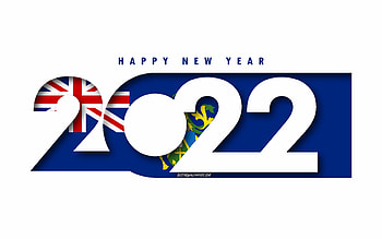 Happy New Year 2022 Pitcairn Islands, white background, Pitcairn Islands 2022, Pitcairn Islands 2022 New Year, 2022 concepts, Pitcairn Islands, Flag of Pitcairn Islands HD wallpaper
