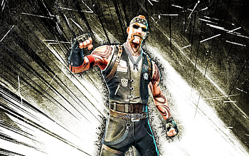 Backbone, grunge art, Fortnite Battle Royale, Fortnite characters, Backbone Skin, brown abstract rays, Fortnite, Backbone Fortnite HD wallpaper