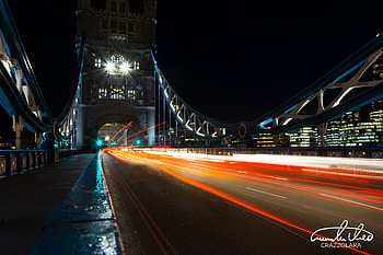 London, Cities, Night City, City Lights, Bridge, Long-Term Exposure HD wallpaper