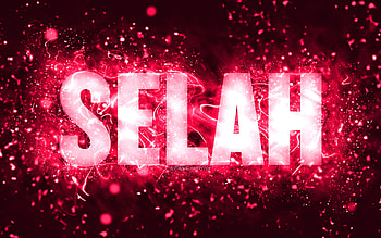 Happy Birtay Selah, , pink neon lights, Selah name, creative, Selah Happy Birtay, Selah Birtay, popular american female names, with Selah name, Selah HD wallpaper