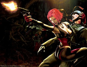 Rayne of BloodRayne 2, sexy, vampire game, hot, beautiful, BloodRayne 2, weapons, multiple options, vampires, fantasy, video game, dark fantasy, battle, winning, Rayne HD wallpaper