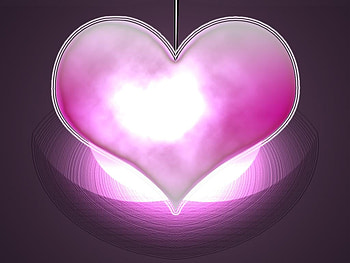 Heart, abstract, light HD wallpaper