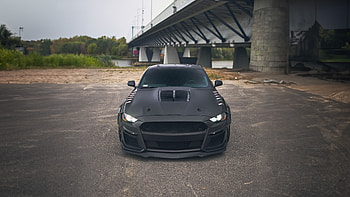 Ford Mustang Wide Body Front View, ford-mustang, 2023-cars, cars, behance HD wallpaper