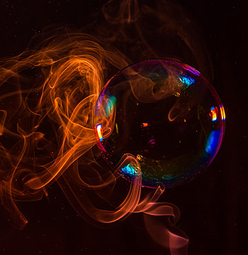Smoke, Macro, Dark, Clot, Soap Bubble HD phone wallpaper
