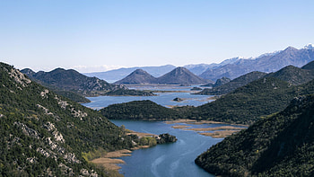 Pavlova Strana viewpoint near Lake Skadar, Montenegro, hills, mountains, landscape, mediterranean, trees, sky HD wallpaper