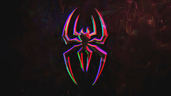 Neon Spiderman Noise Logo, spiderman, neon, superheroes, logo, artist, artwork, digital-art HD wallpaper