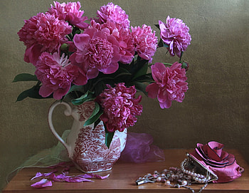 * PEONIES *, STILL, FLOWER, FLOWERS, NATURE, LIFE HD wallpaper