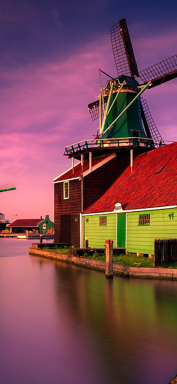 Netherlands nature background, Dutch landscapes, Tranquil scene HD phone wallpaper