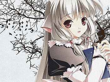 Chii, white, chobits, anime, girl HD wallpaper