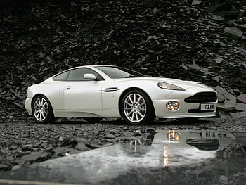 Aston Martin, Cars, Reflection, Side View, 2004, V12, Vanquish HD wallpaper