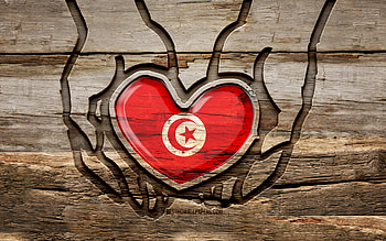I love Tunisia, , wooden carving hands, Day of Tunisia, Tunisian flag, Flag of Tunisia, Take care Tunisia, creative, Tunisia flag, Tunisia flag in hand, wood carving, african countries, Tunisia HD wallpaper