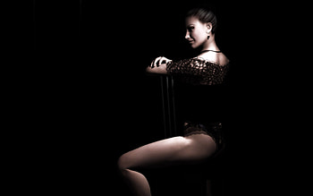 Woman, sexy, black, 3d HD wallpaper