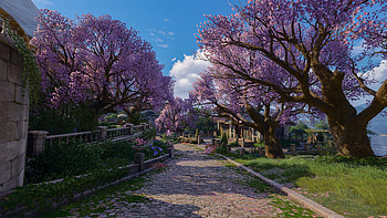 Infinity Nikki: — Lavender Blossom Lane HD wallpaper
