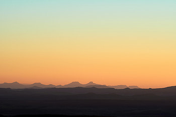 Nature, Sunset, Sky, Mountains, Hills, Dahl, Distance HD wallpaper