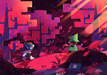 Deltarune Duo: Kris & Ralsei in Stunning Adventures, Ralsei (deltarune), Kris (deltarune), video game, deltarune HD wallpaper
