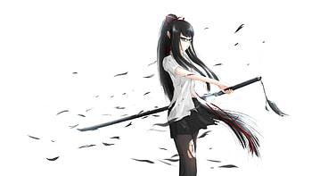 Anime, Original, Katana HD wallpaper