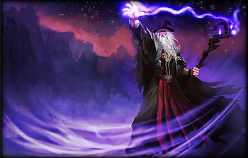 The Wizard, mist, magic, staff, fantasy, wizard HD wallpaper