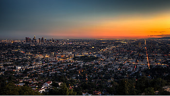 Los Angeles skyline, Travel destination, , Urban charm HD wallpaper