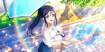 Rain, anime girl, Love Live!, pretty HD wallpaper