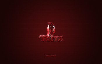 Acadie-Bathurst Titan, Canadian hockey club, QMJHL, red logo, red carbon fiber background, Quebec Major Junior Hockey, hockey, New Brunswick, Canada, Acadie-Bathurst Titan logo HD wallpaper