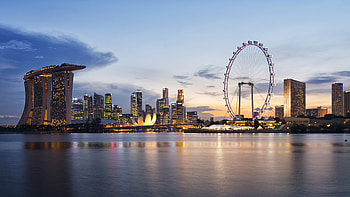 Singapore Skyline, Magnificent Marina Bay Sands, Urban beauty, Iconic skyline HD wallpaper
