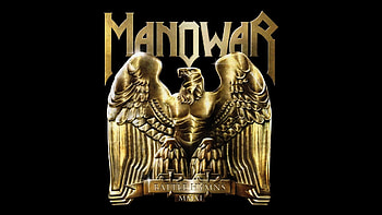 Manowar - Battle Hymns, black, eagle, gold, band, rock, heavy, manowar, music, logo, battle, metal, hymns HD wallpaper