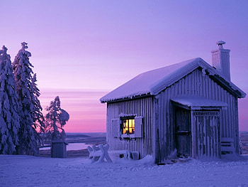 Landscape, Winter, Nature, Houses, Snow HD wallpaper