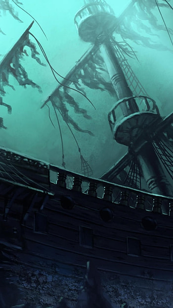 Ghost Ship, Enigmatic vessel, Mysterious journey, Eerie atmosphere HD phone wallpaper