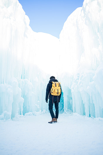 Nature, Ice, Miscellanea, Miscellaneous, Frost, Human, Person, Glacier HD phone wallpaper