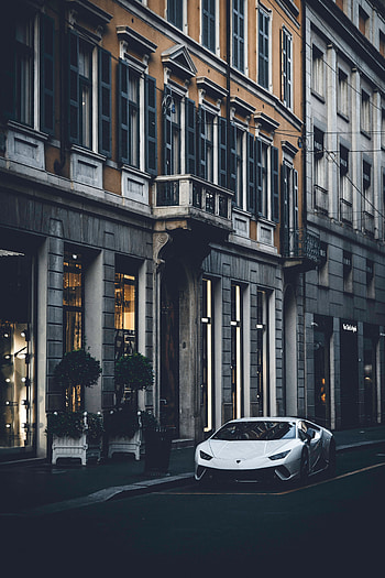 Sports, Lamborghini, Cars, City, Road, Car, Machine, Sports Car, Lamborghini Aventador HD phone wallpaper