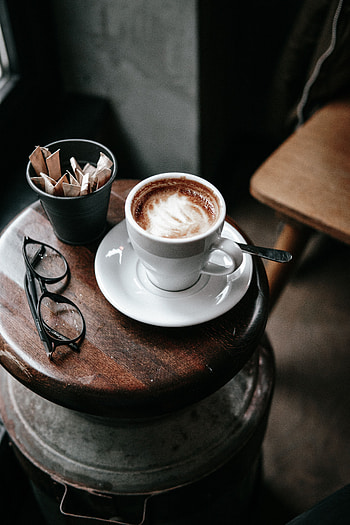Food, Coffee, Cup, Table, Spectacles, Glasses, Side Table HD phone wallpaper