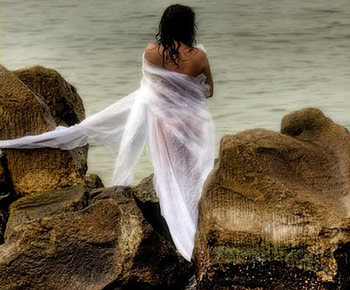 Looking for Love Lost, sexy, lady, seascape, rocks, woman, female HD wallpaper