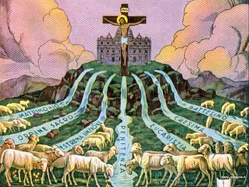 Jesus Christ, god, unset, cross, sheep, jesus, christ, religion, christianity HD wallpaper