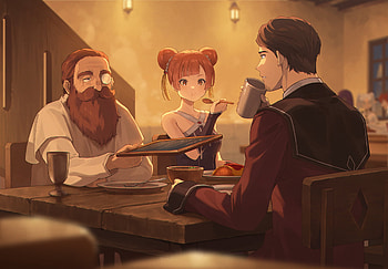 Denken, Laufen, and Heiter, Anime, Frieren: Beyond Journey's End HD wallpaper